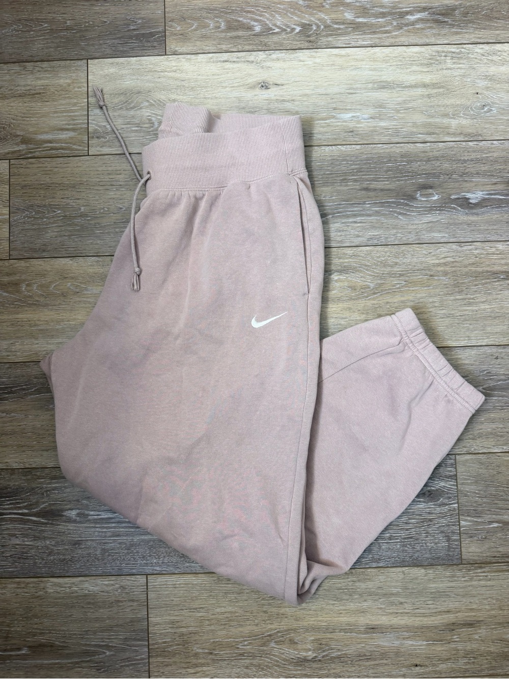 Nike Pink Drawstring Cuffed Jogger Pants